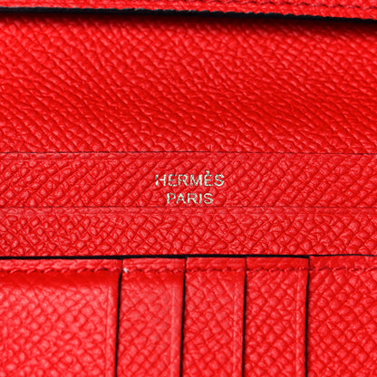 Hermes Epsom Verso Bearn Compact Wallet Bleu Du Nord Rouge De Coeur 6 of 9