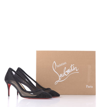 Christian Louboutin Veau Velours Rete Galativi 70 Pumps 37 Black 10 of 10