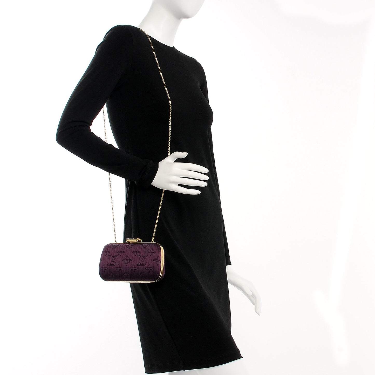 Monogram Motard Minaudiere Clutch Prune