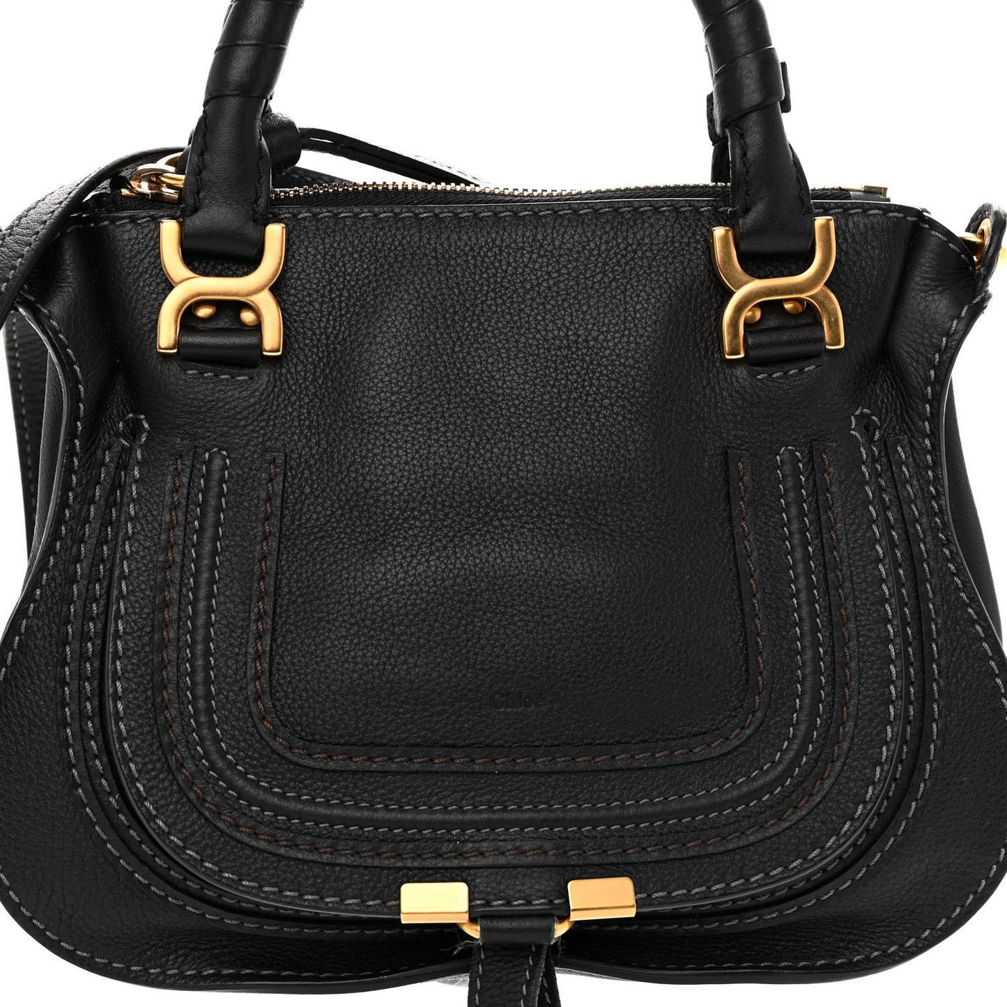Calfskin Mini Marcie Satchel Black