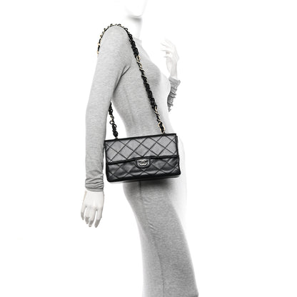 Chanel Lambskin Bekko Resin Medium Single Flap Black 2 of 12