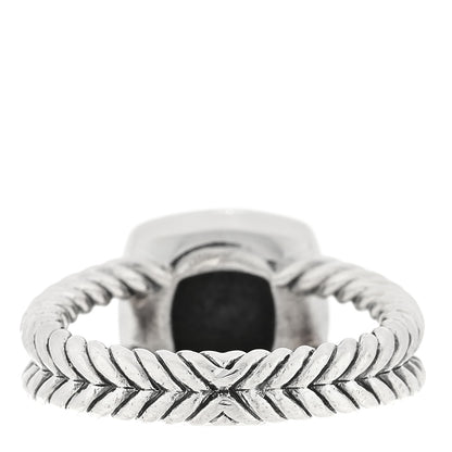 David Yurman Sterling Silver Diamond Black Orchid 7mm Petite Albion Ring 52 6 3 of 4