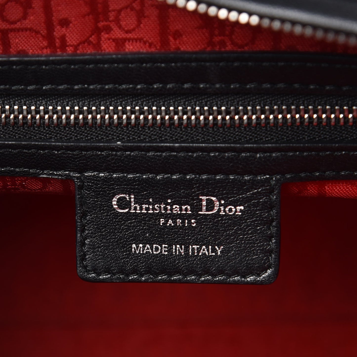 Lambskin Cannage Large Lady Dior Black