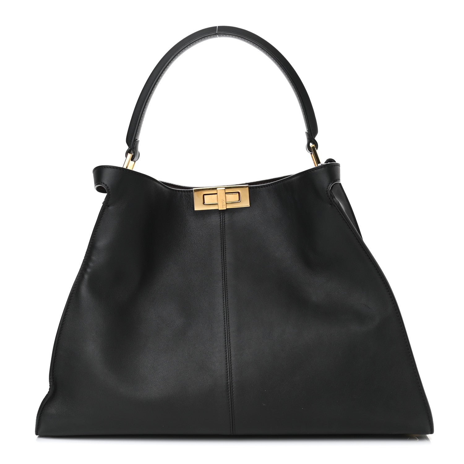 Fendi Vitello Seta Century Large Peekaboo X-Lite Black Fragola 1 of 11