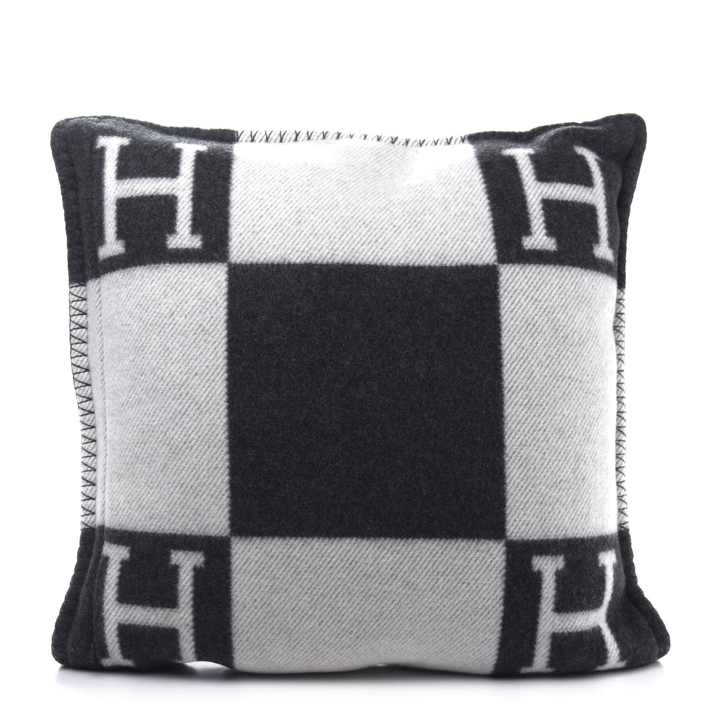 Wool Cashmere Avalon Pillow PM Ecru Gris Fonce