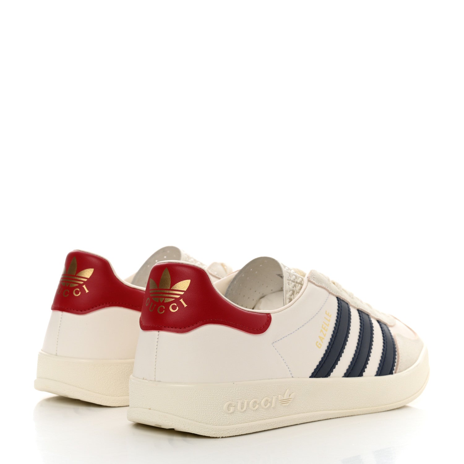 Gucci X ADIDAS Suede Madeira Demetra Womens Gazelle Sneakers 10 Mystic White Off White Blue Agata 4 of 9