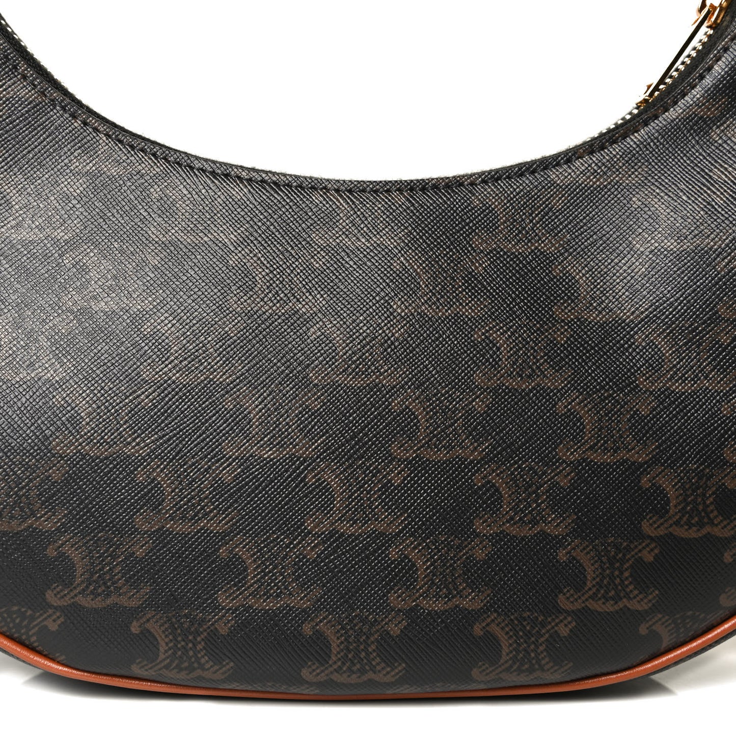 Triomphe Canvas Calfskin Ava Shoulder Bag Tan