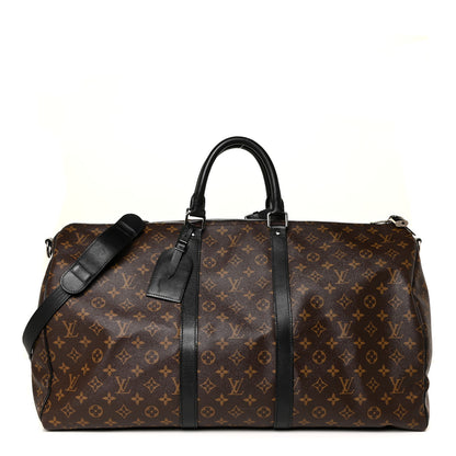 Louis Vuitton Monogram Macassar Keepall Bandouliere 55 1 of 23