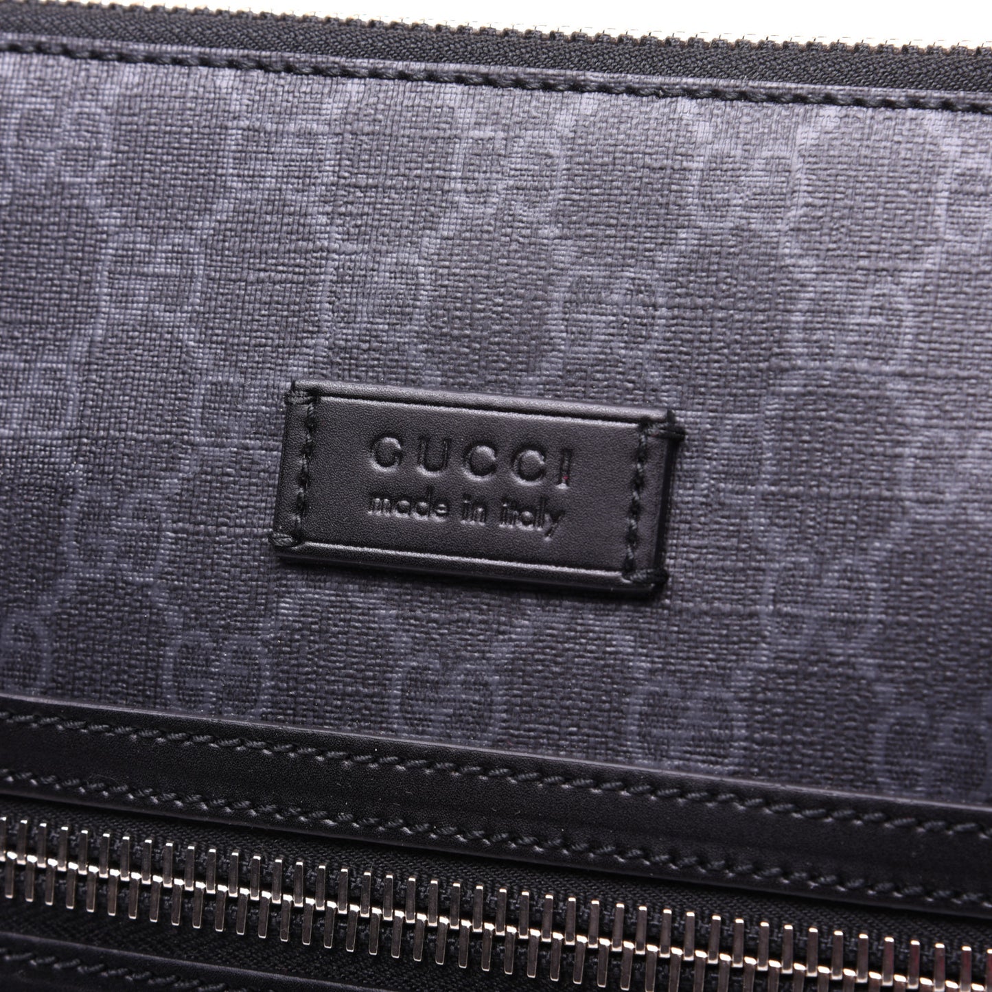 GG Supreme Monogram Night Courrier Flat Messenger Bag Black Multicolor