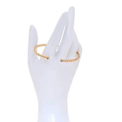 David Yurman 18K Rose Gold 4mm Cable Classics Cuff Bracelet 2 of 6