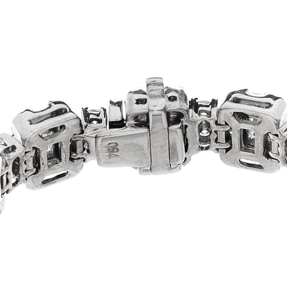 Parker & West by FASHIONPHILE 18K White Gold Diamond 8.30ctw Baguette Round Link Bracelet 6 of 6