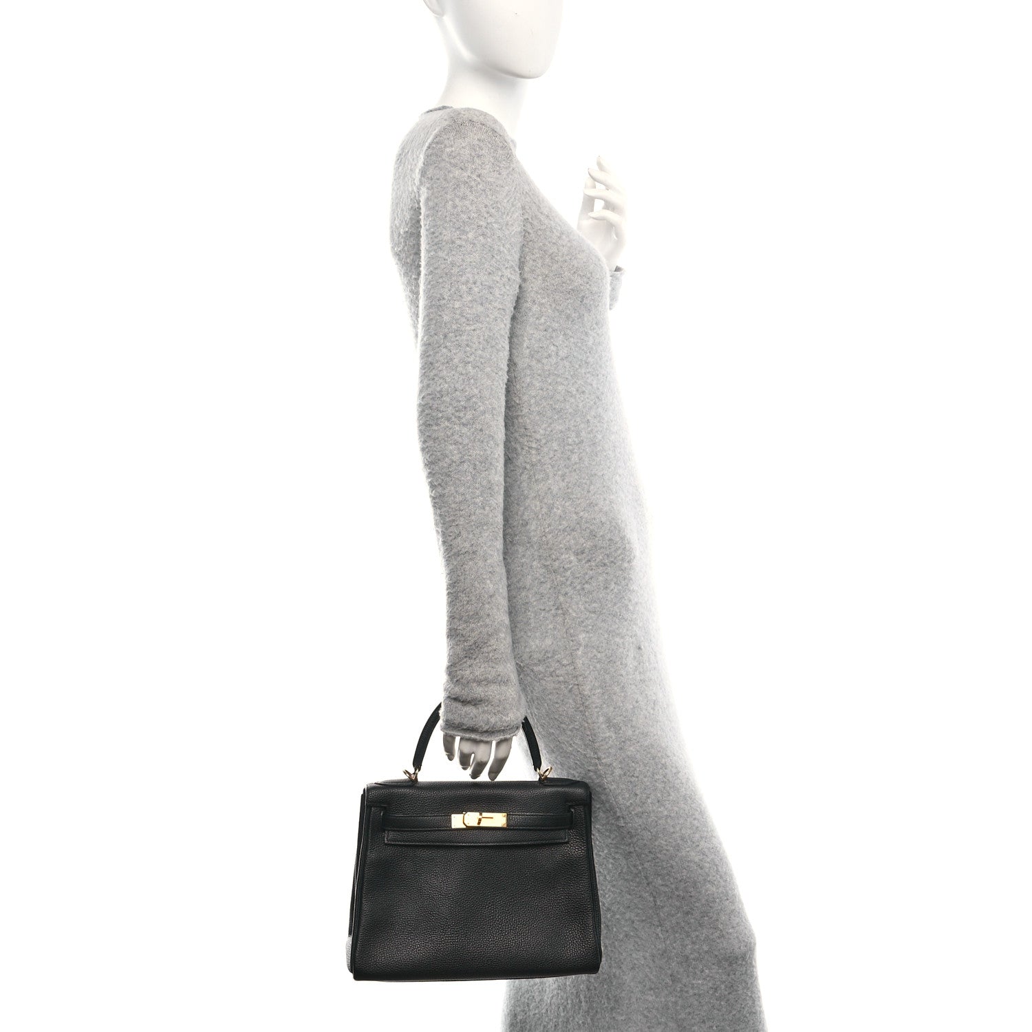 Hermes Taurillon Clemence Kelly Retourne 28 Black 2 of 10