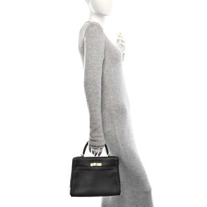 Hermes Taurillon Clemence Kelly Retourne 28 Black 2 of 10
