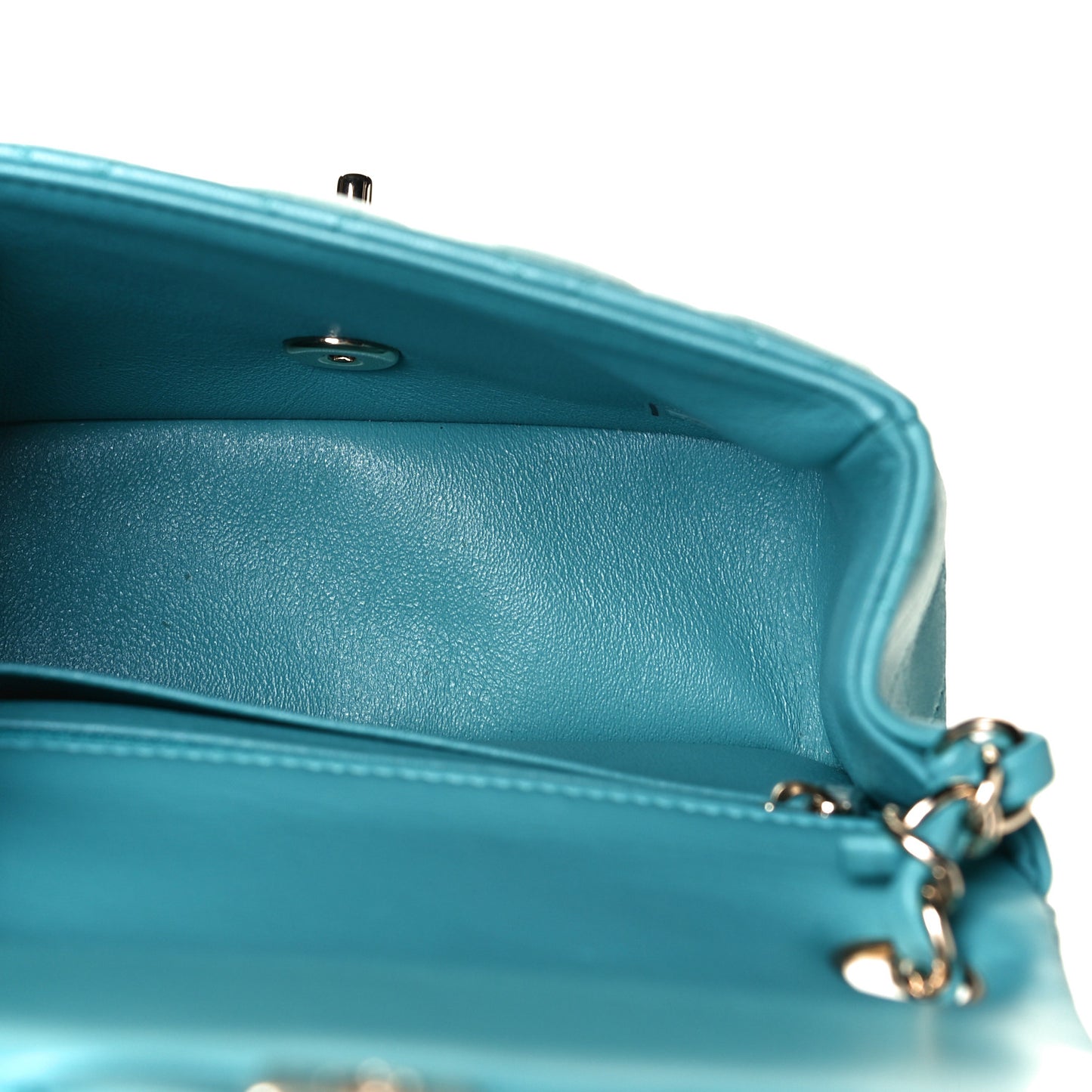 Lambskin Quilted Mini Square Flap Green