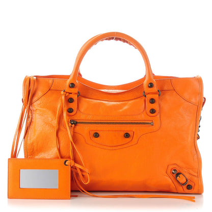 Balenciaga Agneau Classic Hardware City Tangerine 1 of 7