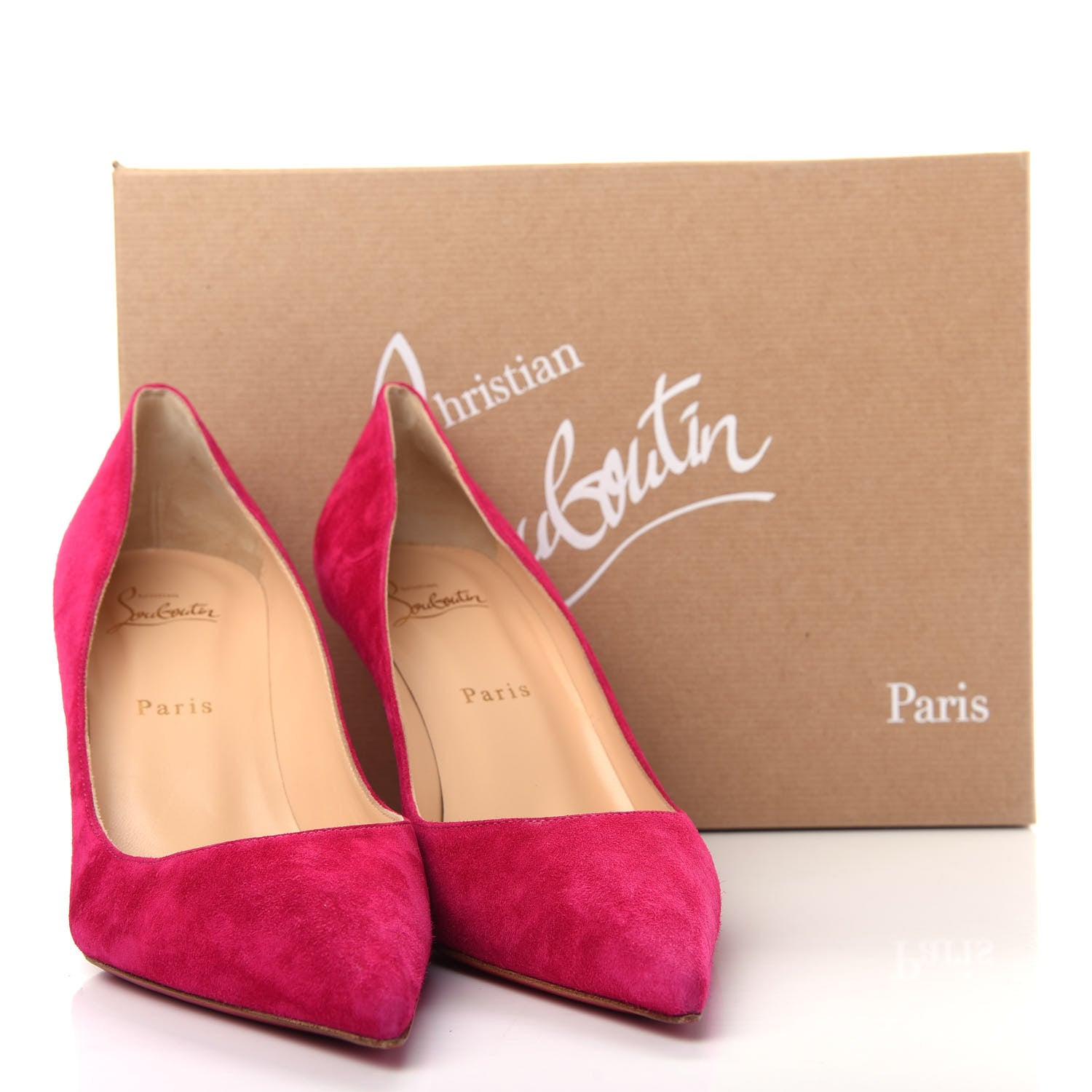 Christian Louboutin Veau Velours Clare 80 Pumps 38.5 Bomba 10 of 10