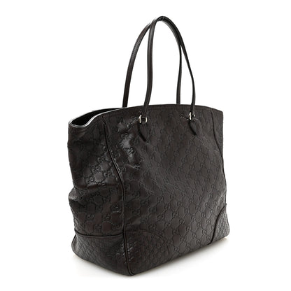 Gucci Guccissima Medium Bree Zippered Tote Chocolate 3 of 10
