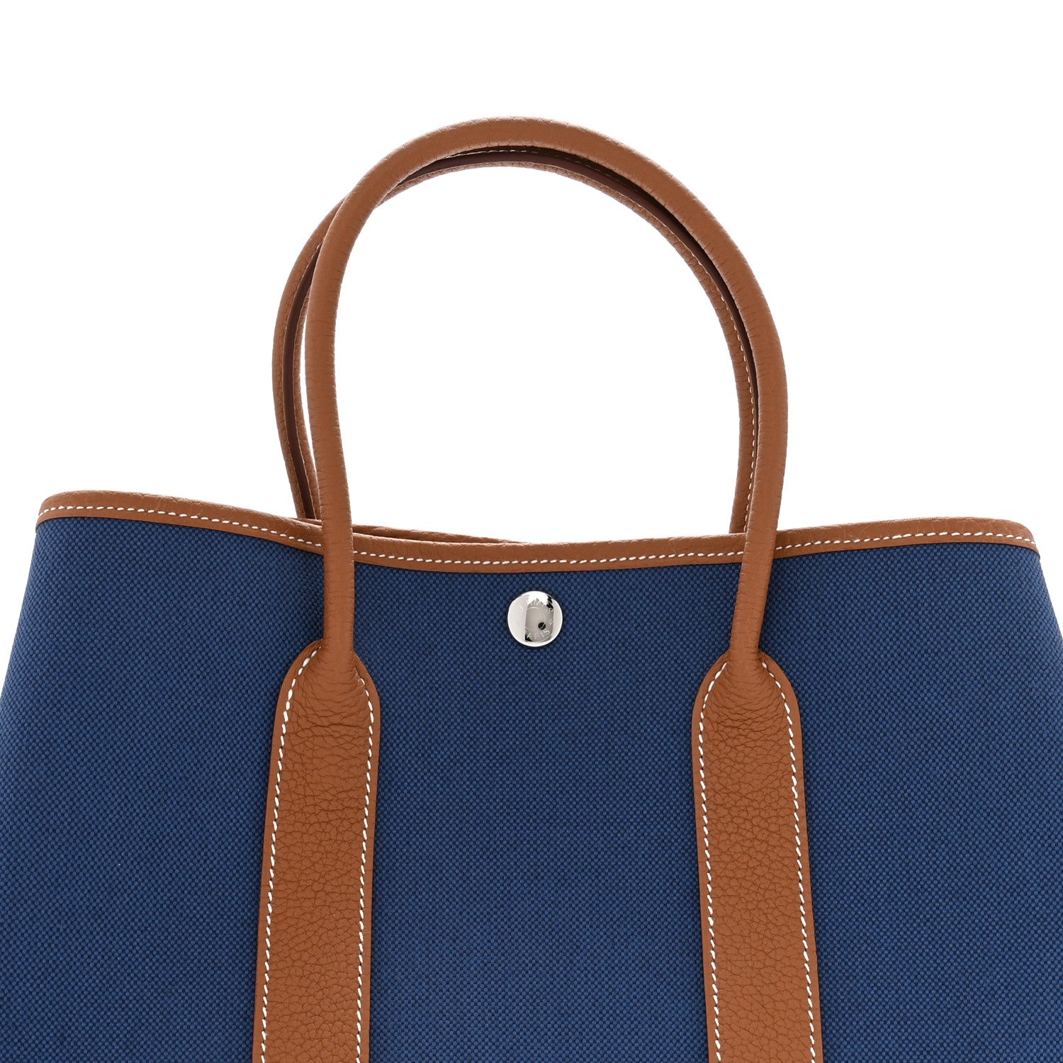 Hermes Toile Militaire Vache Country Garden Party Tote 30 Bleu France Gold 8 of 10