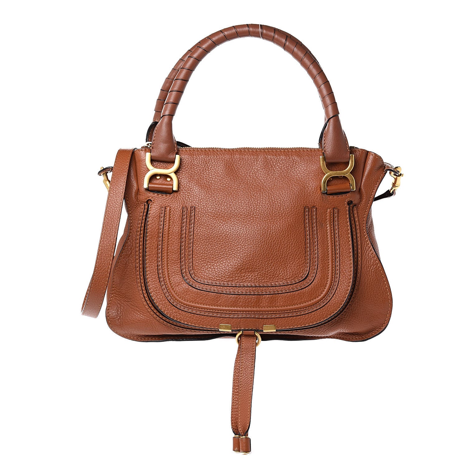 Chloe Calfskin Medium Marcie Satchel Tan 1 of 15