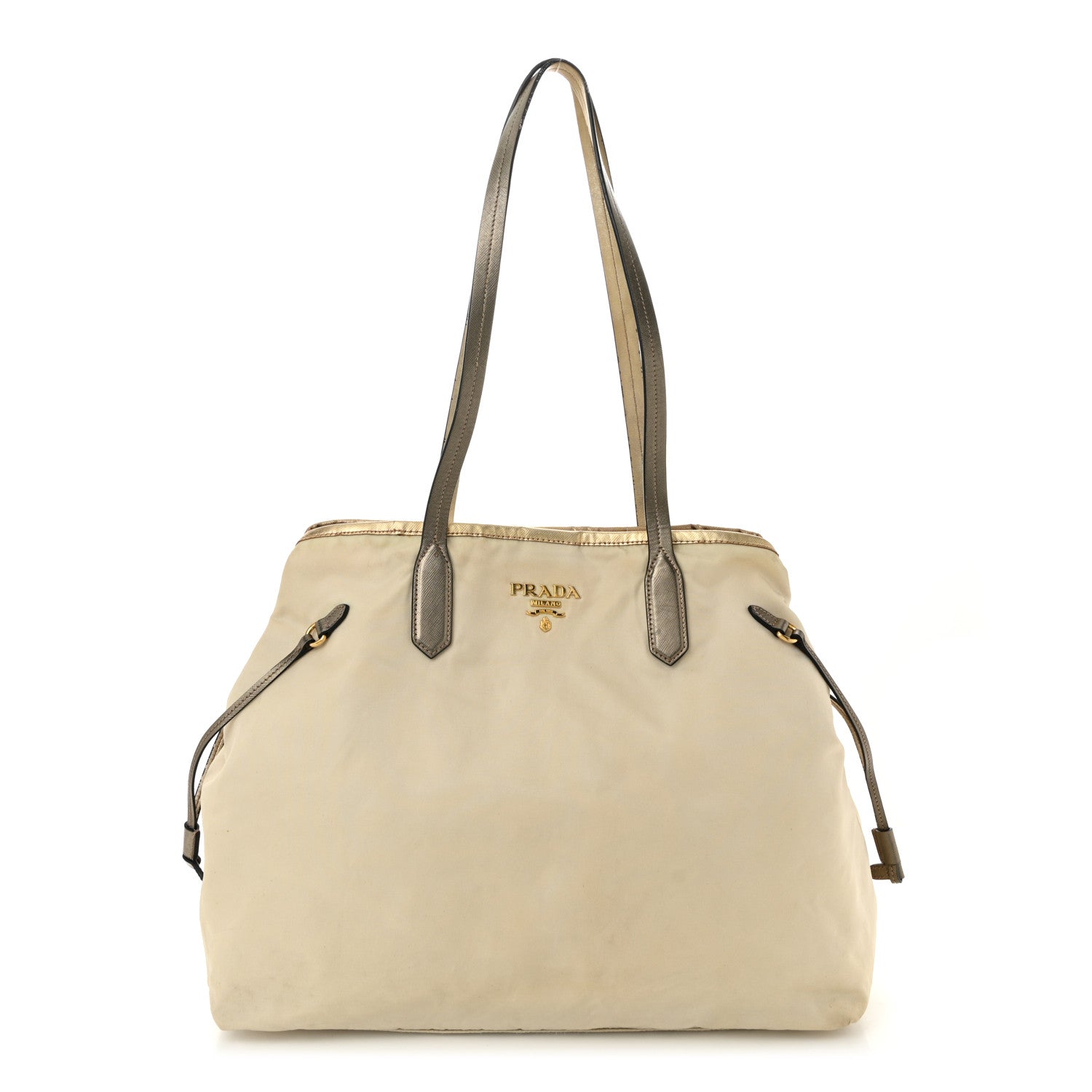 Prada Tessuto Nylon Saffiano Shopping Tote White 1 of 14