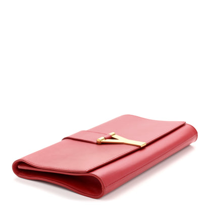 Saint Laurent Calfskin Classic Y Ligne Clutch Red 4 of 12