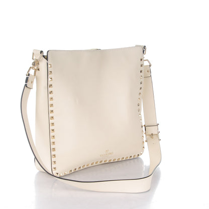 Valentino Garavani Vitello Large Rockstud All Over Flip-Lock Messenger Bag Light Ivory 3 of 8