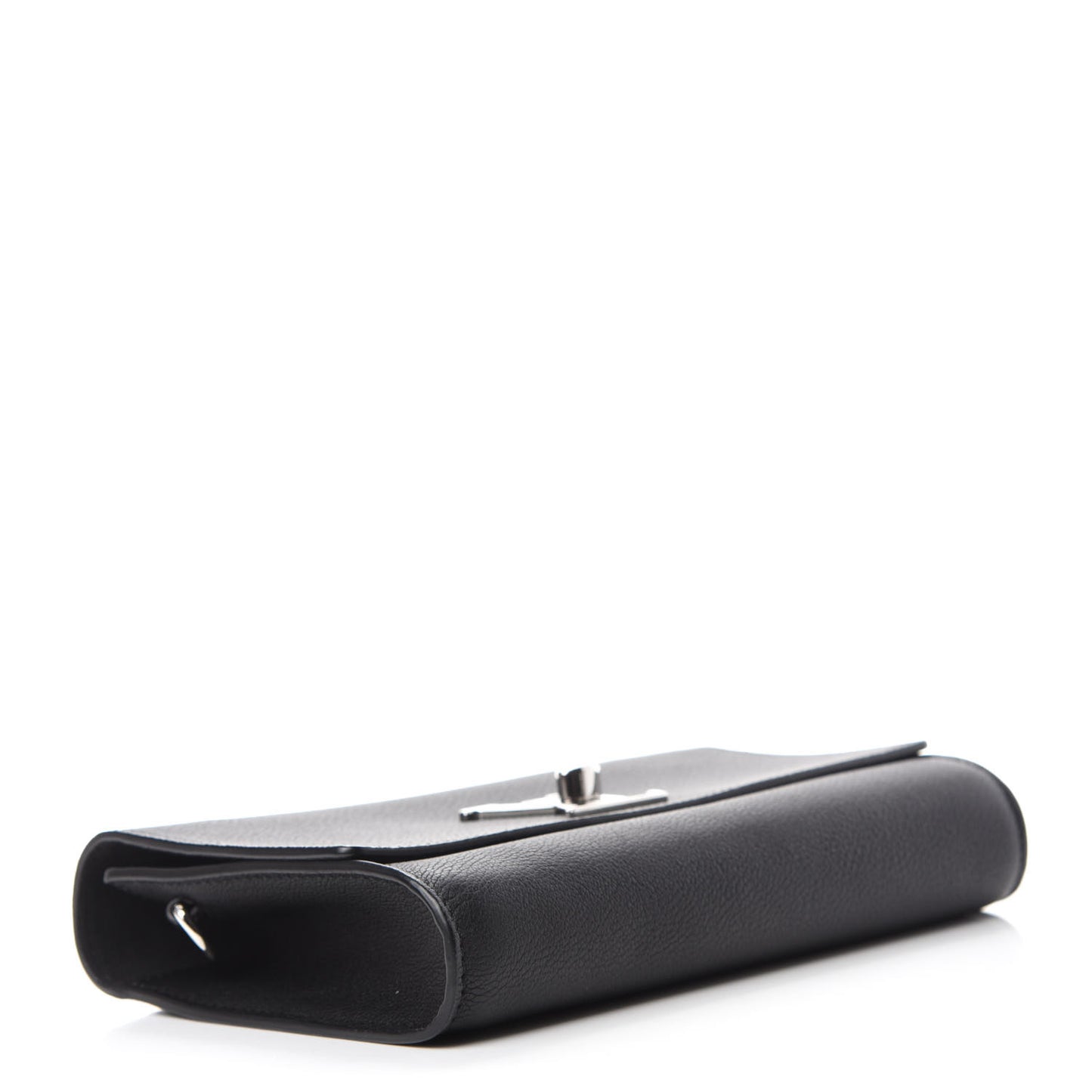 Calfskin Lockme Clutch Black
