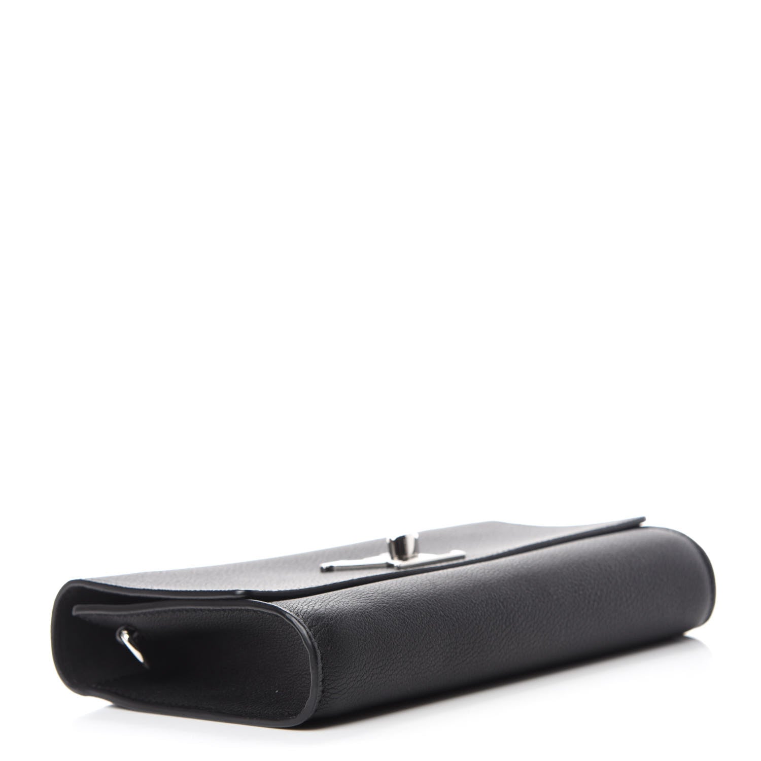 Louis Vuitton Calfskin Lockme Clutch Black 4 of 11