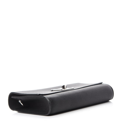 Louis Vuitton Calfskin Lockme Clutch Black 4 of 11