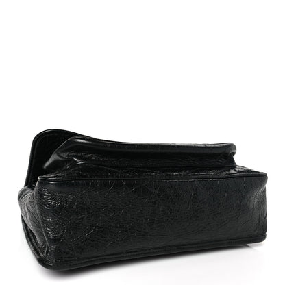 Saint Laurent Crinkled Calfskin Matelasse Monogram Large Niki Chain Satchel Black 4 of 9