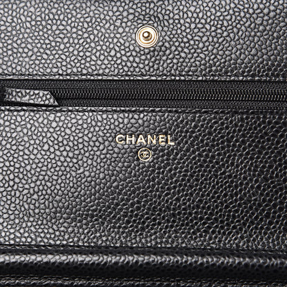 Chanel Caviar Quilted Wallet On Chain WOC Black 6 of 13