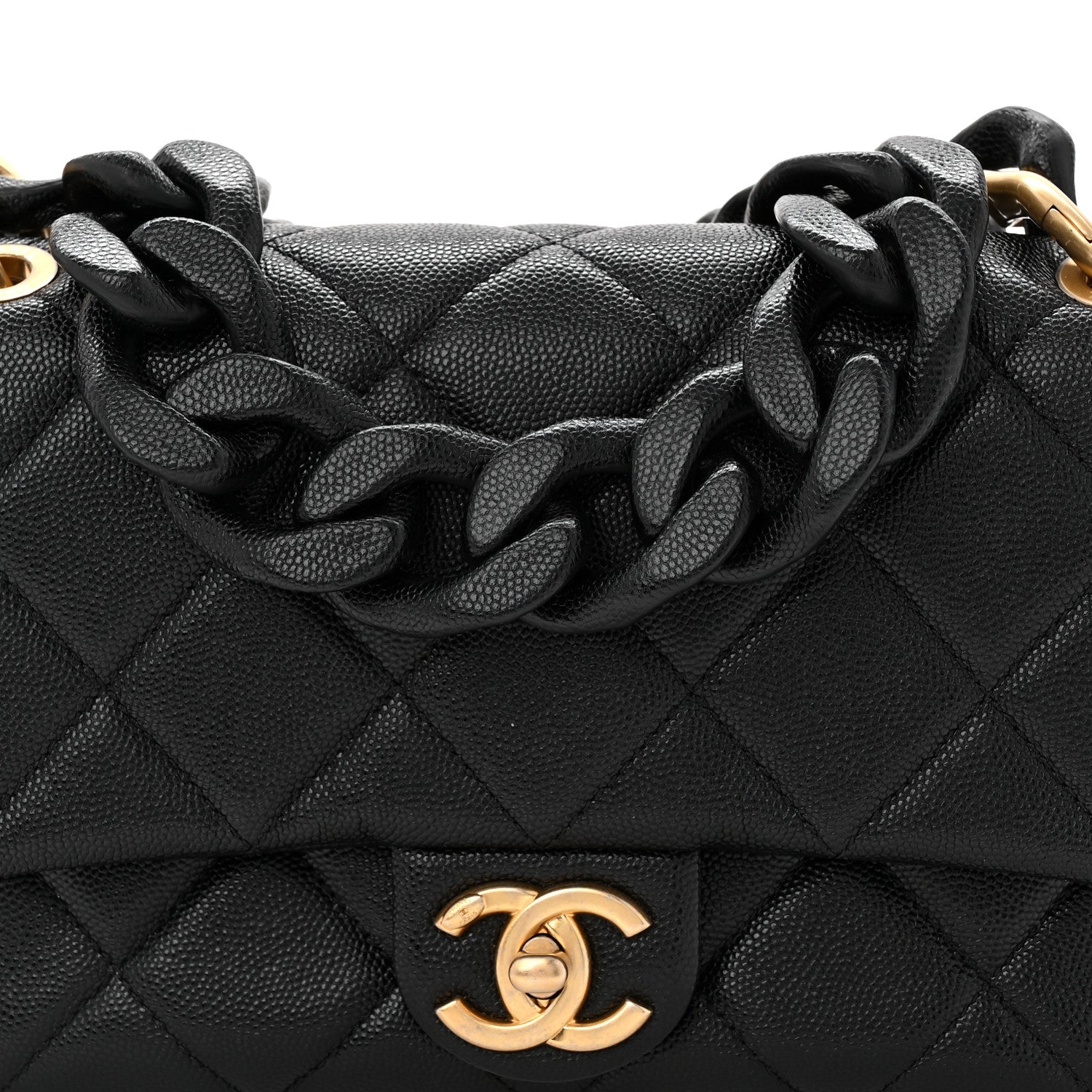 Chanel Caviar Quilted Small Funky Match Flap Black 8 of 10