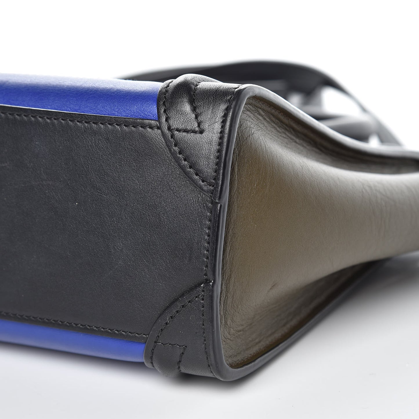 Smooth Calfskin Nano Tri-Color Luggage Indigo