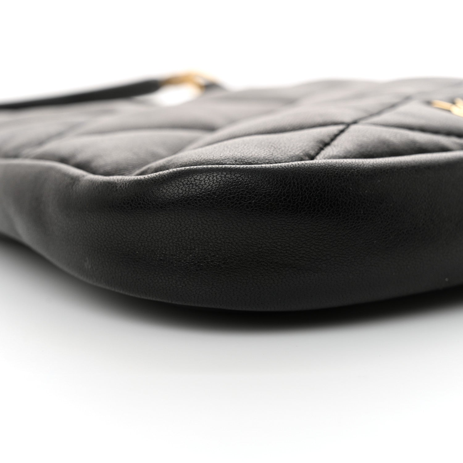 Saint Laurent Lambskin Quilted Monogram Sade Hobo Black 9 of 10