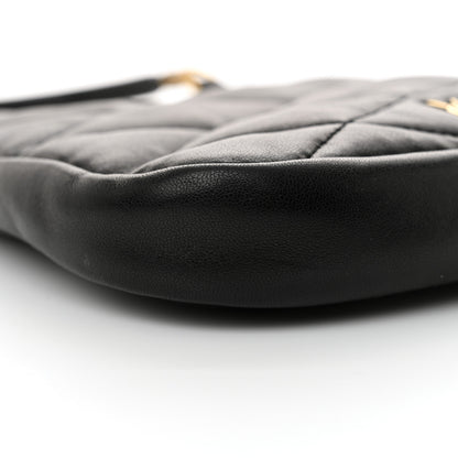 Saint Laurent Lambskin Quilted Monogram Sade Hobo Black 9 of 10