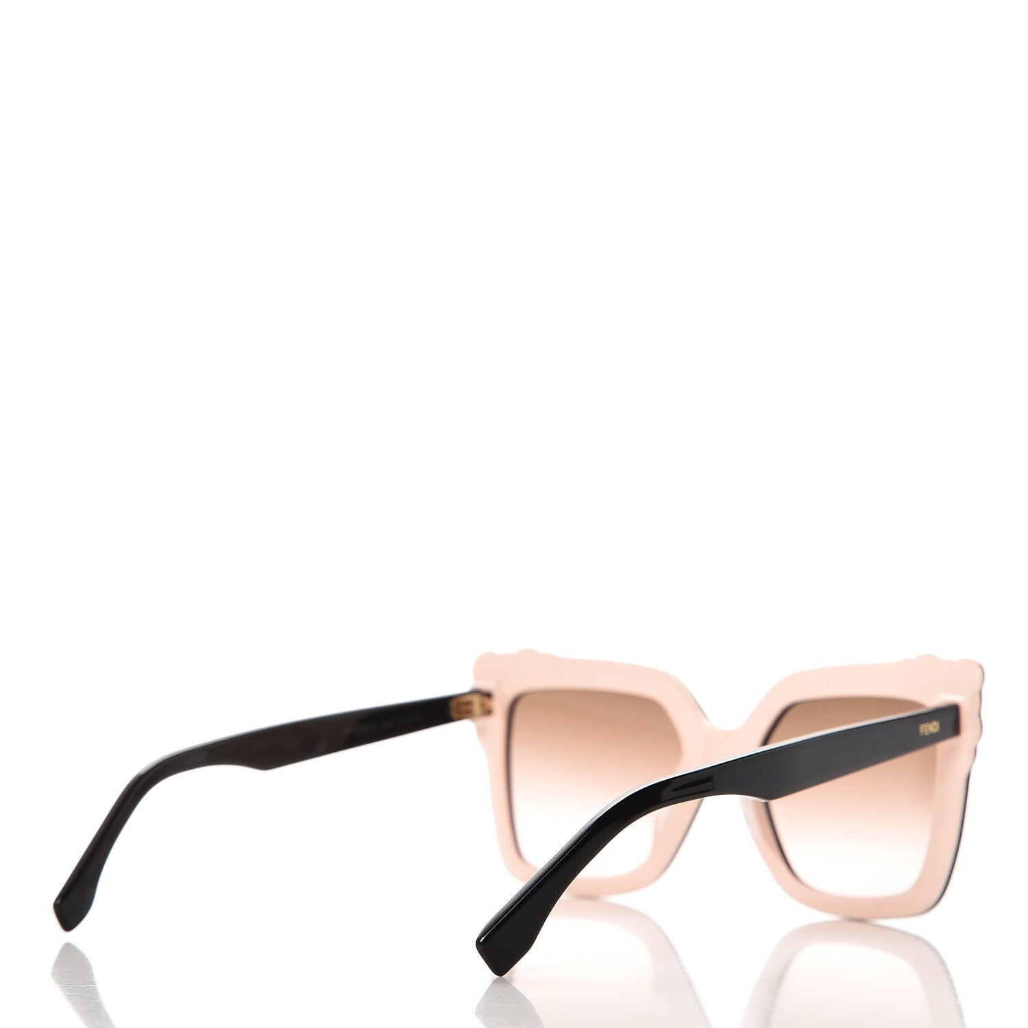 Fendi Studded Square Cat Eye Sunglasses FF 0260/S Black Pink 4 of 9