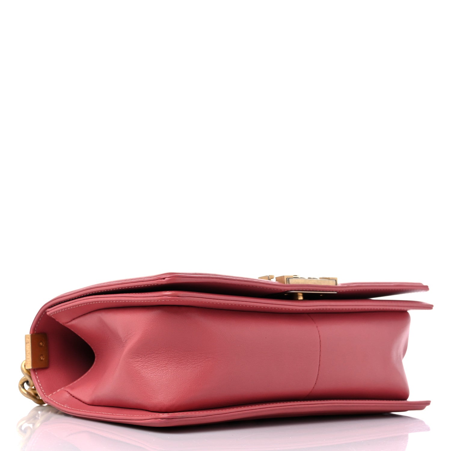 Chanel Calfskin Chevron Quilted Medium Boy Flap Pink 4 of 12
