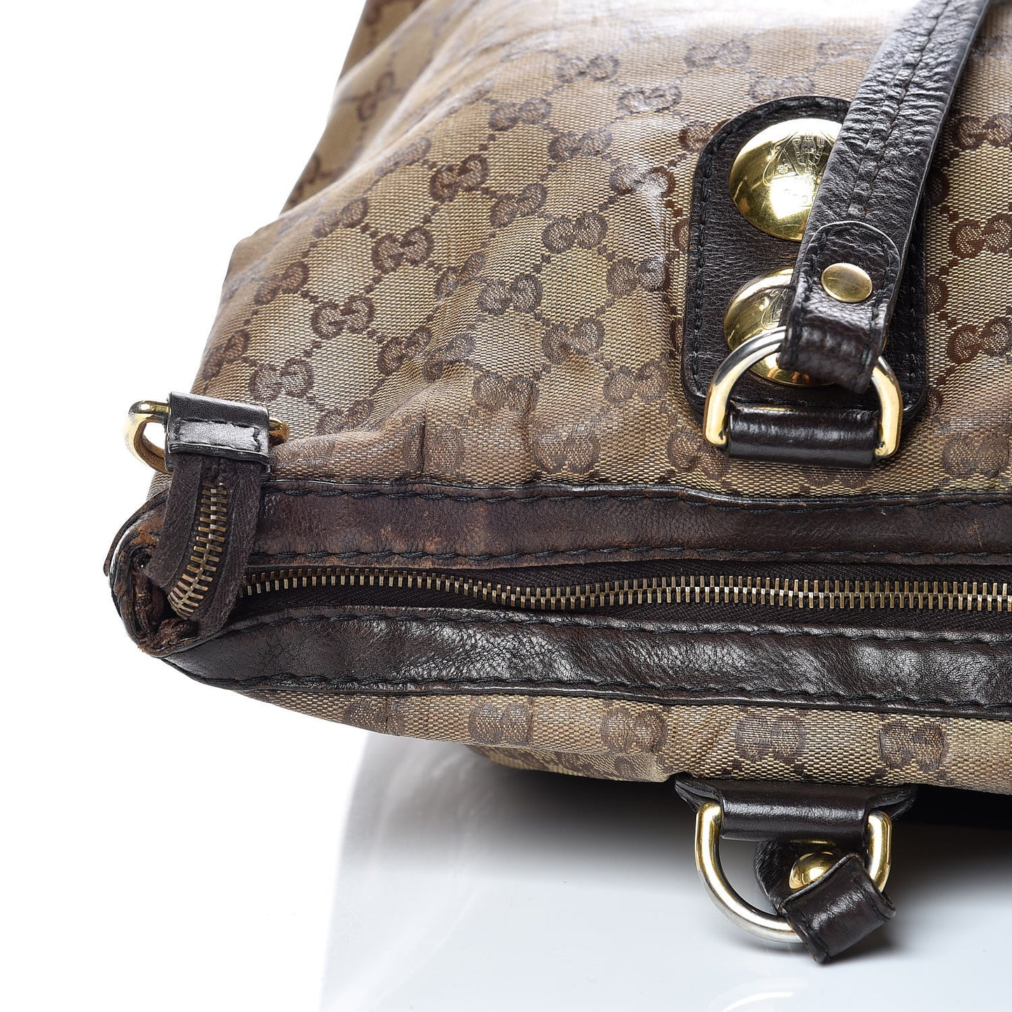 Crystal Monogram Small Babouska Tote Dark Brown
