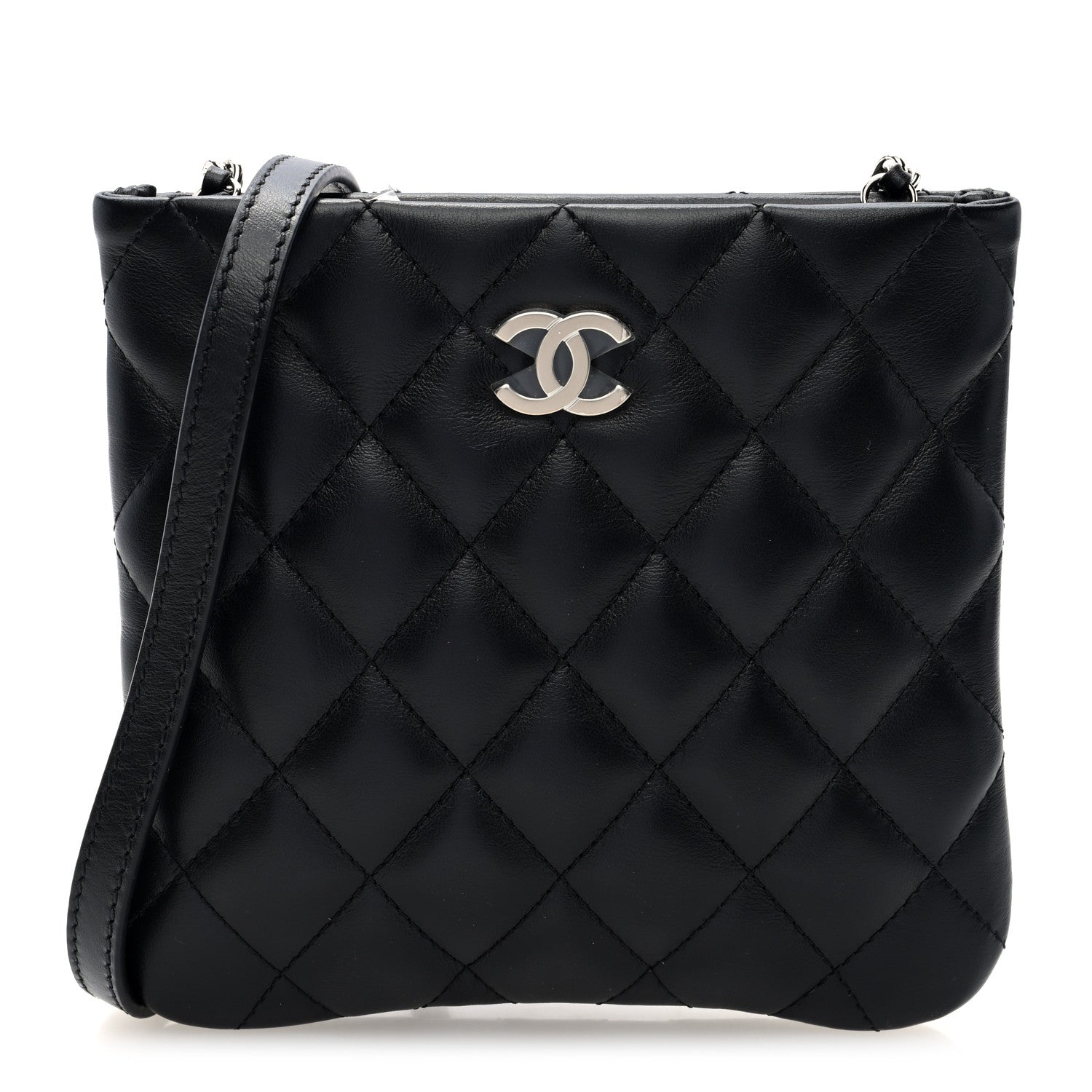 Chanel Lambskin Quilted Crossbody Bag Black 1 of 11