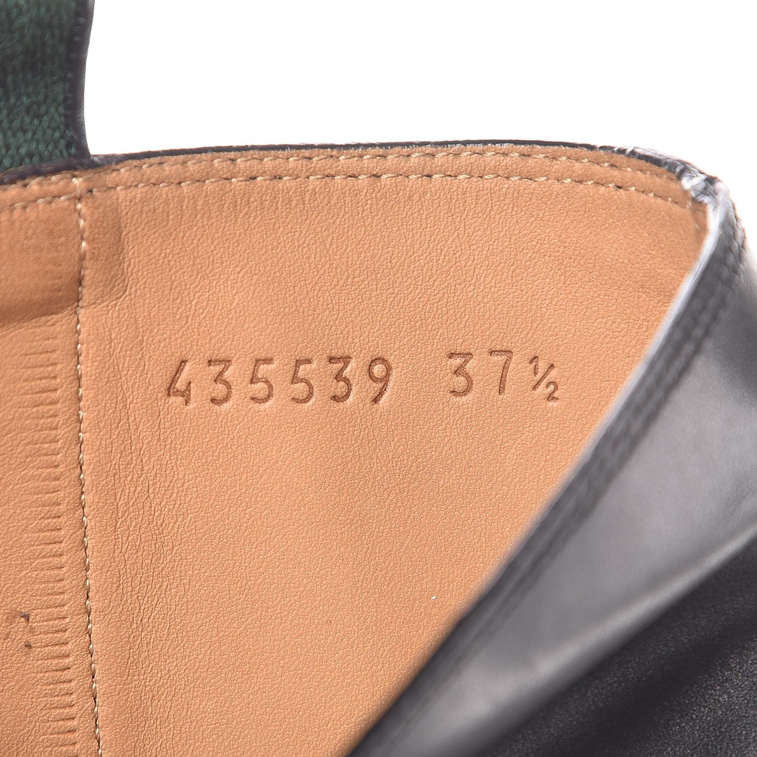 Gucci Calfskin Web Bee Tall Riding Boots 37.5 Black 10 of 12