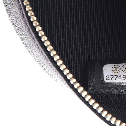 Chanel Iridescent Caviar Quilted Round Clutch With Chain Black 7 of 10