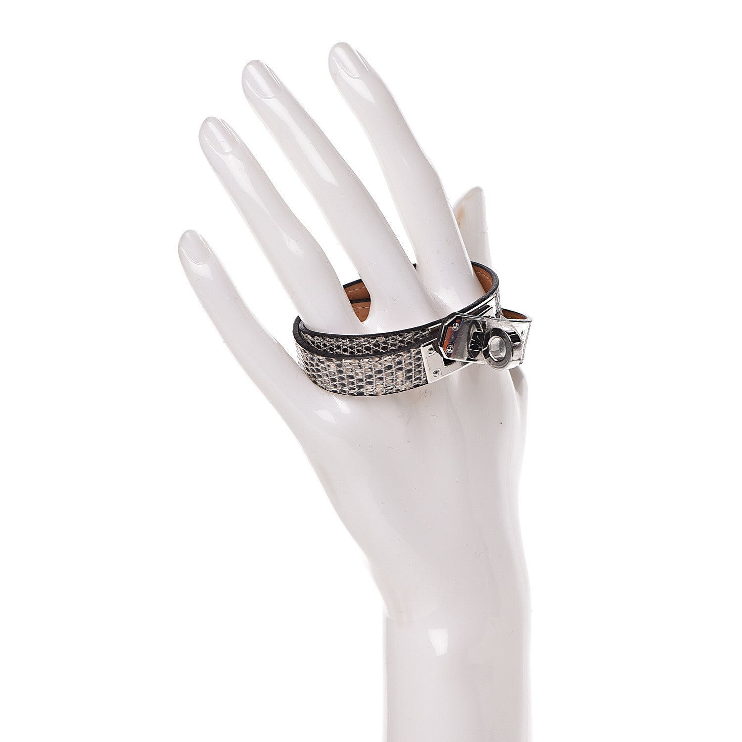 Hermes Lizard Kelly Double Tour Bracelet T1 Ombre 2 of 5