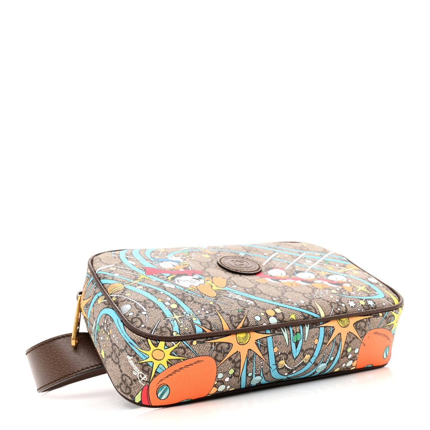 X DISNEY GG Supreme Monogram Donald Duck Small Interlocking G Belt Bag 90 36 Beige Multicolor New Acero
