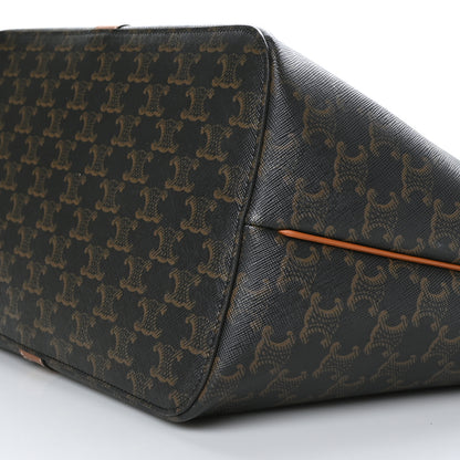 Celine Triomphe Canvas Calfskin Medium Cabas Bag Tan 9 of 10