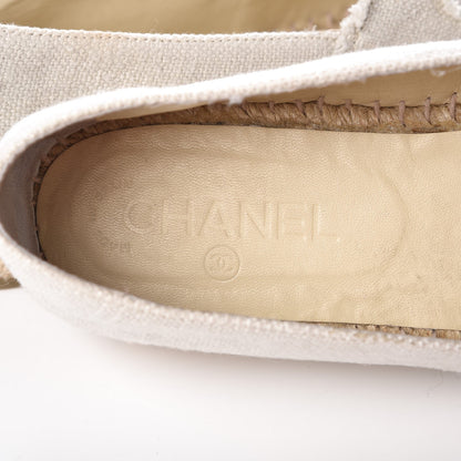Louis Vuitton CHANEL Linen CC Espadrilles 40 Beige Black 10 of 12