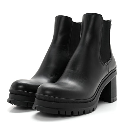 Prada Vitello Montana Lug Sole Chelsea 55mm Boots 40.5 Black 3 of 9