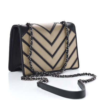 Chanel Lambskin Chevron Quilted Small Couture Flap Black Gold 3 of 10