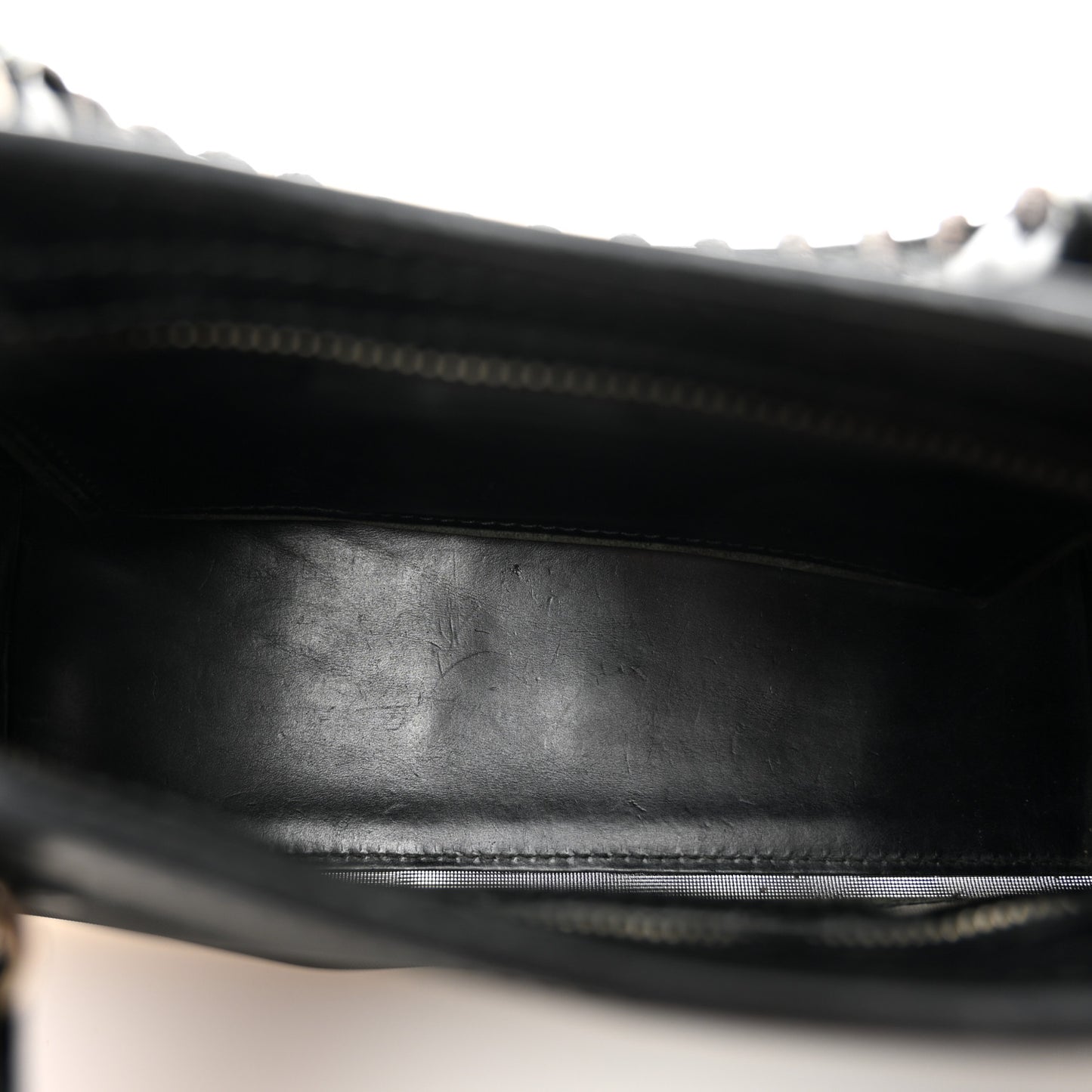 Mesh Calfskin Classic Silver Hardware Mini City Black