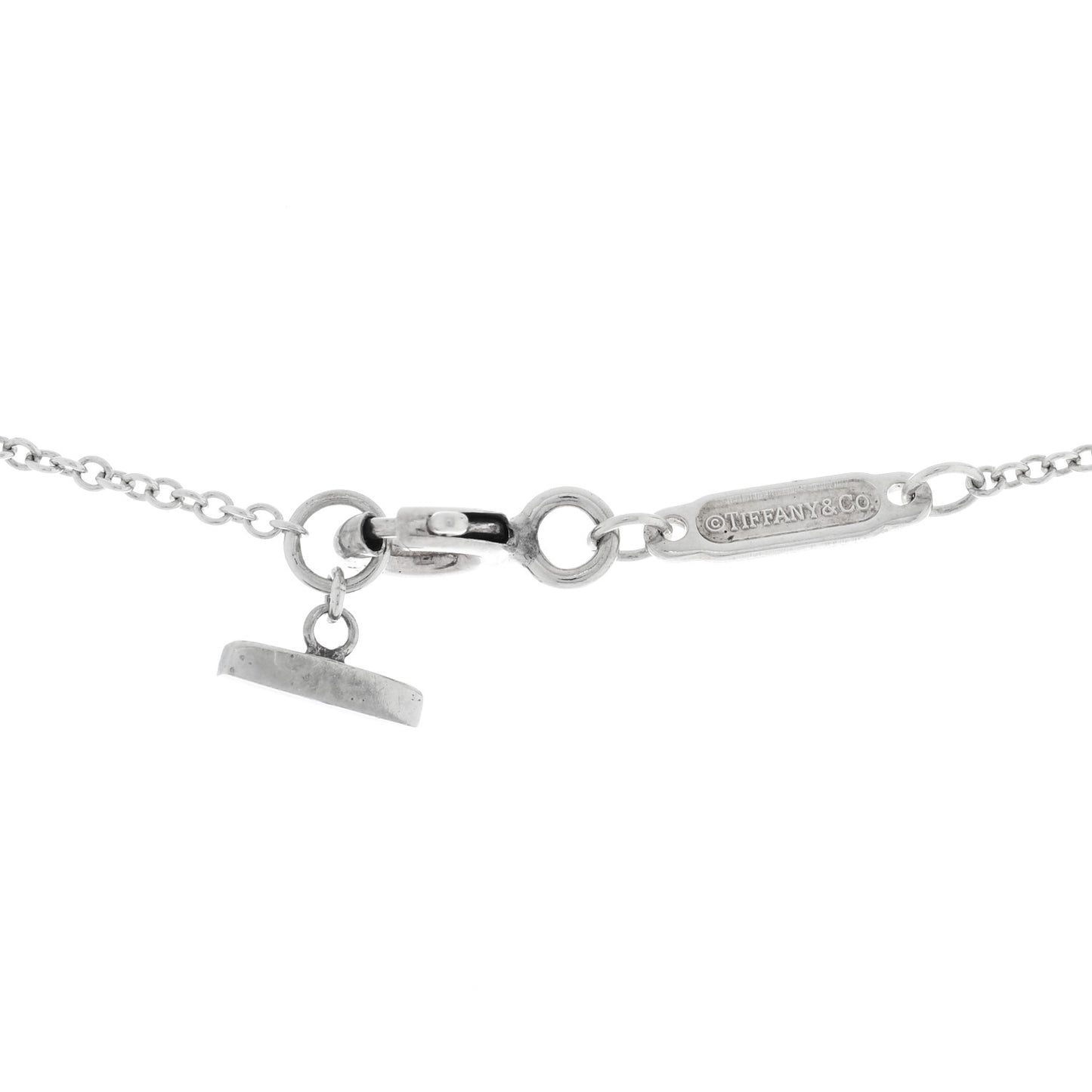 Sterling Silver Small T Smile Pendant Necklace