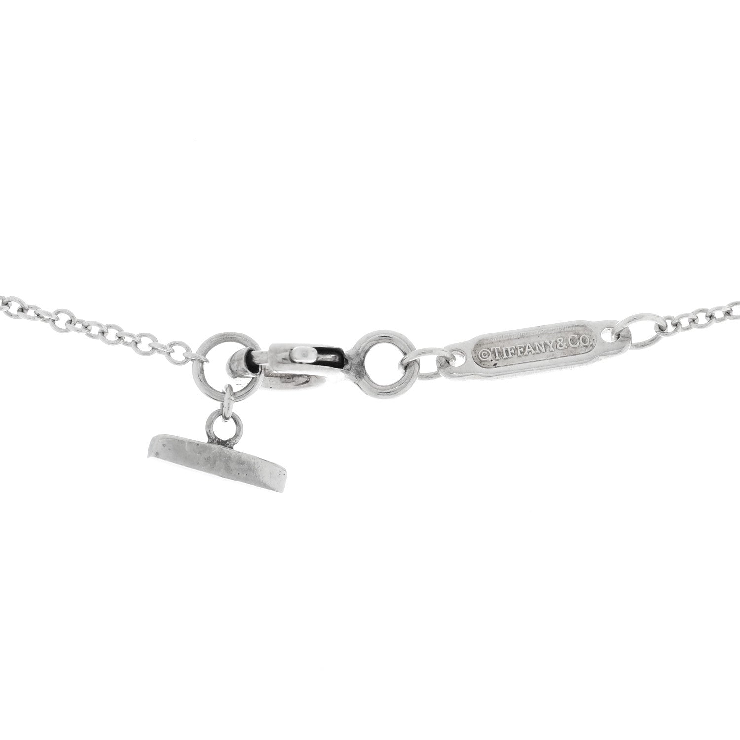 Tiffany Sterling Silver Small T Smile Pendant Necklace 4 of 4
